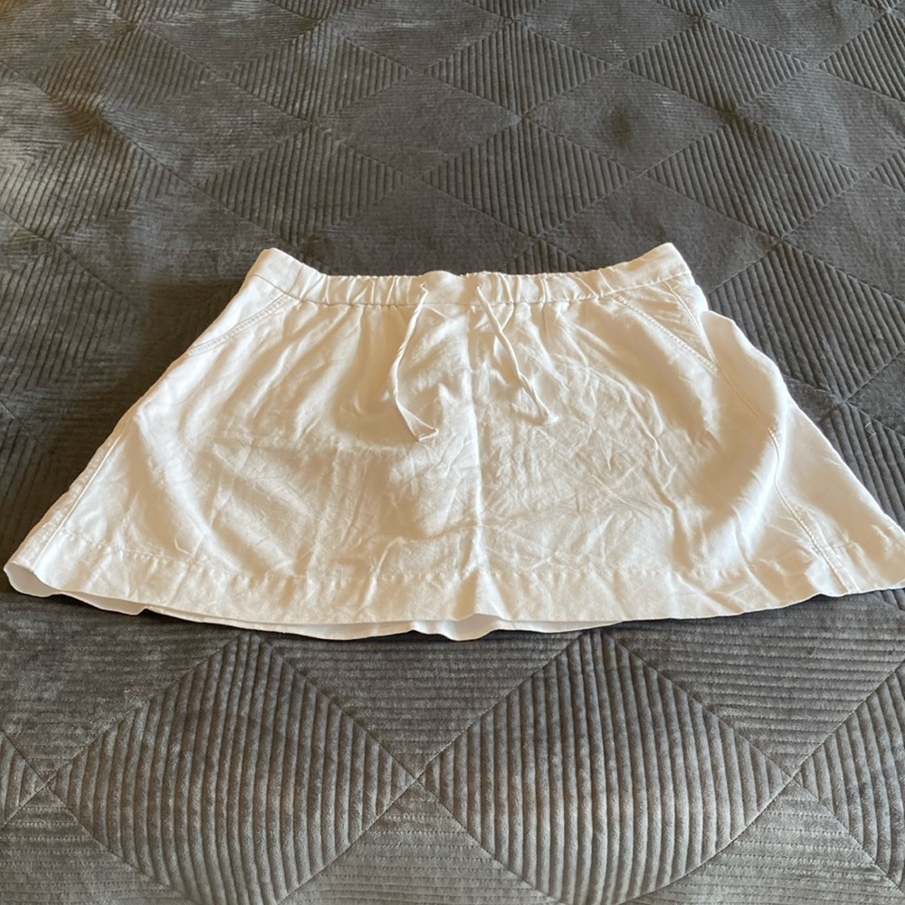 J. Crew White Linen Skirt